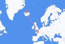 Voli da Akureyri, Islanda a Poitiers, Francia
