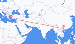 Flyreiser fra Nanning, Kina til Rhodes, Hellas
