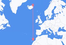Flyg från Egilsstaðir, Island till Ajuy, Spanien