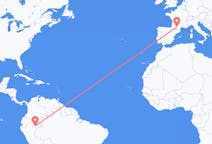 Flyrejser fra Iquitos, Peru til Toulouse, Frankrig