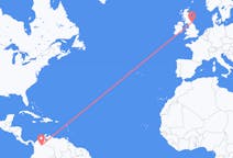 Flyreiser fra Barrancabermeja, Colombia til Newcastle upon Tyne, England