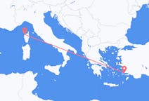 出发地 法国从 卡尔维目的地 土耳其哈利卡那索斯的航班