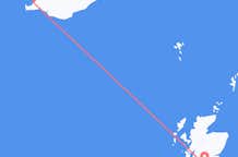 Vluchten van Glasgow naar Reykjavík