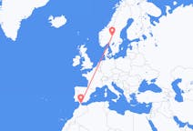 Flyg från Gibraltar, Gibraltar till Rörbäcksnäs, Sverige