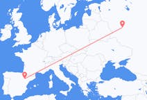 Flights from Kaluga, Russia to Zaragoza, Spain