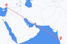 Vluchten van Hubli-Dharwad, India naar Adana, Turkije