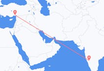 Loty z Hubli-Dharwar, Indie z Adana, Turcja