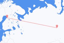 Fly fra Khanty-Mansiysk til Uleåborg