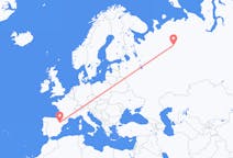 Flights from Ukhta, Russia to Zaragoza, Spain