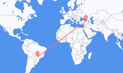 Flyrejser fra Presidente Prudente, São Paulo, Brasilien til Trabzon, Tyrkiet