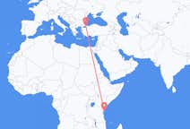 Vluchten van Pemba, Tanzania naar Istanboel, Turkije