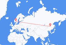 Fly fra Blagoveshchensk til Oslo