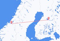 Vols depuis la ville de Trondheim vers la ville de Kajaani
