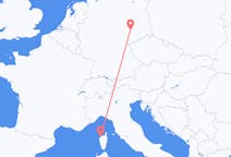 Flyg från Calvi, Frankrike till Leipzig, Tyskland