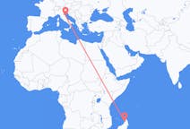 Flyg från Nossi-Bé, Madagaskar till Ancona, Italien