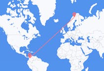Flyreiser fra Medellín, til Kiruna