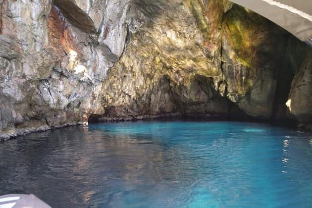 Blauwe grottour - 4 grotten en zandstrand