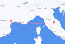 Flyreiser fra Perugia, Italia til Aspiran, Frankrike