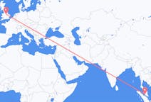 Flyrejser fra Kuala Lumpur, Malaysia til Nottingham, England