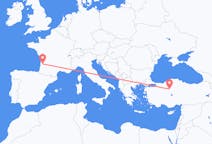 Flyg från Bordeaux, Frankrike till Ankara, Turkiet