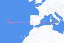 Flights from São Jorge Island, Portugal to Palermo, Italy