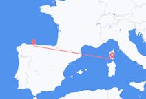 Vluchten van Figari, Frankrijk naar Santiago del Monte, Spanje