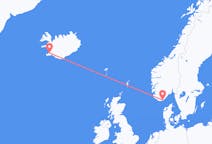 Flights from Kristiansand to Reykjavík