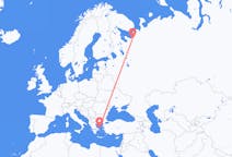 Flyg från Arkhangelsk till Skyros