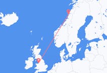 Flyrejser fra Sandnessjøen, Norge til Liverpool, England