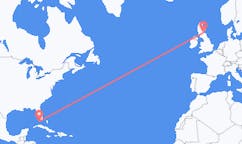 出发地 美国基韦斯特前往苏格兰的爱丁堡的航班