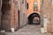 Ferrara, Emilia Romagna, Italy: the picturesque arched alley Via delle Volte, ancient medieval street