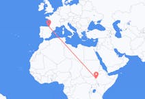 เที่ยวบิน จาก แกมเบลา, เอธิโอเปีย ถึงซานเซบาสเตียน, สเปน