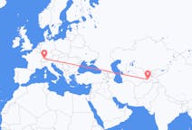 Flyg från Dusjanbe, Tadzjikistan till Zürich, Schweiz