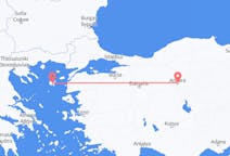 Vluchten van Lemnos, Griekenland naar Ankara, Turkije