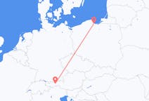 Flyreiser fra Innsbruck, Østerrike til Gdańsk, Polen