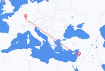 Flyrejser fra Damaskus til Strasbourg