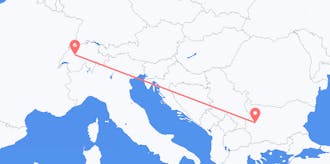 스위스에서 불가리아까지 운항하는 항공편