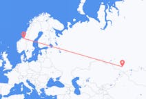Fly fra Gorno-Altaysk til Trondheim