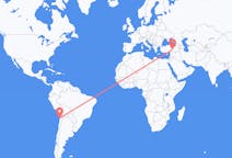 Flyreiser fra Antofagasta, Chile til Malatya, Tyrkia