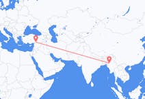 出发地 缅甸出发地 戛里目的地 土耳其加濟安泰普的航班