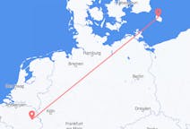 Fly fra Liège til Bornholm
