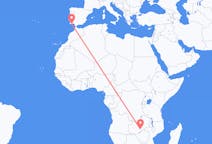 Flyg från Lusaka, Zambia till Faro District, Portugal
