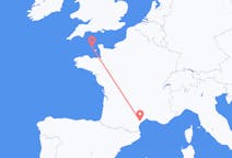 Flyrejser fra Béziers, Frankrig til Sankt Peter Port, Guernsey
