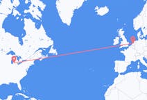 Flights from Kalamazoo to Amsterdam