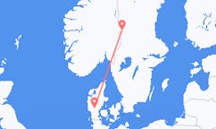 Flights from Rörbäcksnäs, Sweden to Billund, Denmark