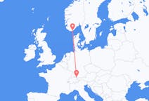 Flights from Kristiansand, Norway to Friedrichshafen, Germany