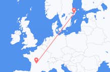 Loty z Limoges, Francja z Sztokholm, Szwecja