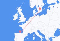 Flyreiser fra Santander, Spania til Växjö, Sverige
