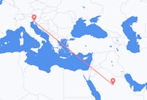 Voli from Al-Qasim, Arabia Saudita to Trieste, Italia