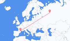 Flights from Syktyvkar, Russia to Carcassonne, France